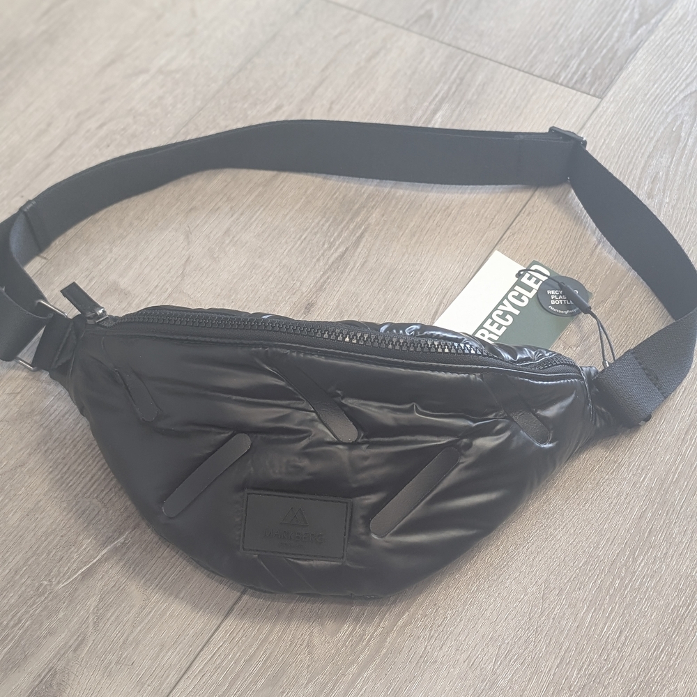 Black Quilted Belt Bag